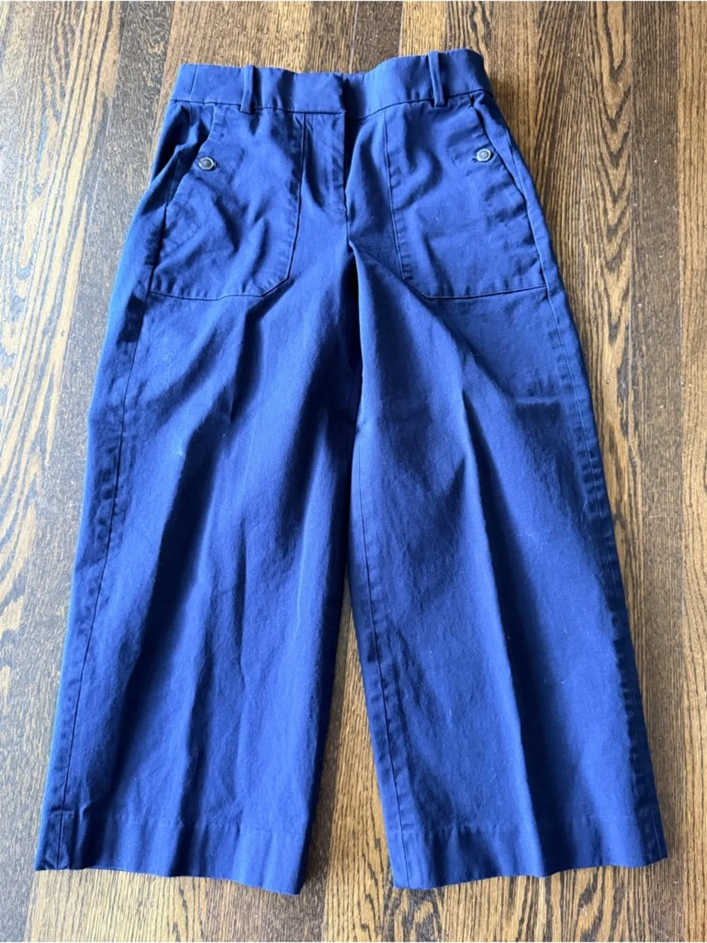 J. Crew Navy Wide-Leg crop Chinos 4 petite - Picture 1 of 3